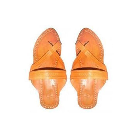 Kolhapuri Chappal Light Yellow Color